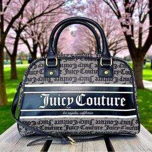 Juicy Couture Black Fashionista Bowler Satchel Bag NWT